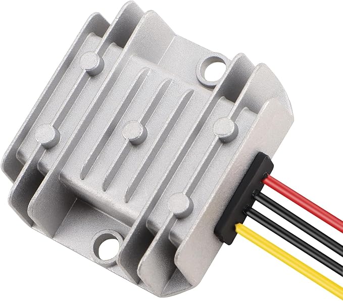 DROK Voltage Regulator 2pcs, DC to DC Buck Converter Adjustable 8-35V to 3-24V 5A, 24V to 12V Step Down Converter 12V Power Supply