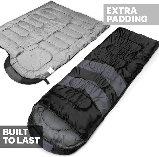 MalloMe Sleeping Bags for Adults Cold Weather & Warm - Backpacking Camping Sleeping Bag for Kids 10-12, Girls, Boys - Lightweight Compact Camping Essentials Gear Accessories Hiking Sleep Must Haves