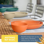 Teivio 32-Piece Kitchen Plastic Wheat Straw Dinnerware Set, Service for 8, Dinner Plates, Dessert Plate, Cereal Bowls, Cups for Everyday Dining, Unbreakable Plastic Outdoor Camping Dishes, Colorful
