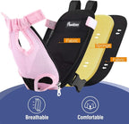 Pawaboo Adjustable Carrier Backpack for Dog Cat, Pet Front Dog Carrier Purses Cat Travel Bag, Legs Out, Easy-Fit for Traveling Hiking for Small Dogs Cats Puppies, S, Pink
