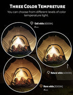 600LM Camping Lights, 5 Light Modes Camping Lantern Rechargeable with 3600 mAh Power Bank,Camping Essentials for Tent Emergency, Outdoor Hiking, Power Outages (White)