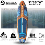 11 ft Extra Wide Inflatable Paddle Board with Accessories, Stand Up Paddleboard for 2 Person, All Around SUP Board for Adults, Fishing, Yoga