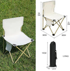 Folding Camping Chair for Small man, Portable Outdoor Backpacking Chair for Hiking, Picnic, Camping, Beach, Ultralight Compact Camping Chair with Carry Bag, 23"D x 14.2"W x 14.2"H (Beige)