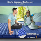 Elegear Double Sleeping Pad - 4" Ultra-Thick Self Inflating Camping Mat for 2 Persons with Built-in Pillow and Foot Pump