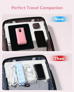 Charmast Portable Charger with Built-in Cables & Wall Plug, 10000mAh Portable Power Bank, External Battery Pack Travel Essentials Compatible with iPhone 16/15/14/13, Samsung, iPad etc