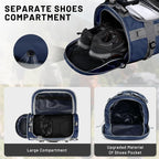 MIER Large Duffel Backpack Sports Gym Bag with Shoe Compartment, Heavy Duty and Water Resistant, Navy Blue, 45L