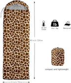 QOOMO Animals Camping Sleeping Bags,3 Season Warm & Cool Weather,Lightweight,Waterproof Sleeping Bags for Adults & Kids,Traveling,and Outdoors,Camping Gear Equipment