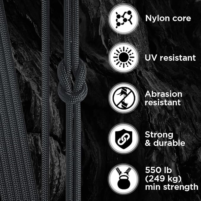 TECEUM 5/32" Paracord Rope 1000 – 1000ft / 200ft / 100ft / 50ft – Tactical Parachute Cord 4mm – 45+ Colors – Nylon String for Survival & Camping Gear – Stripe Cord for Survival – Utility Rope