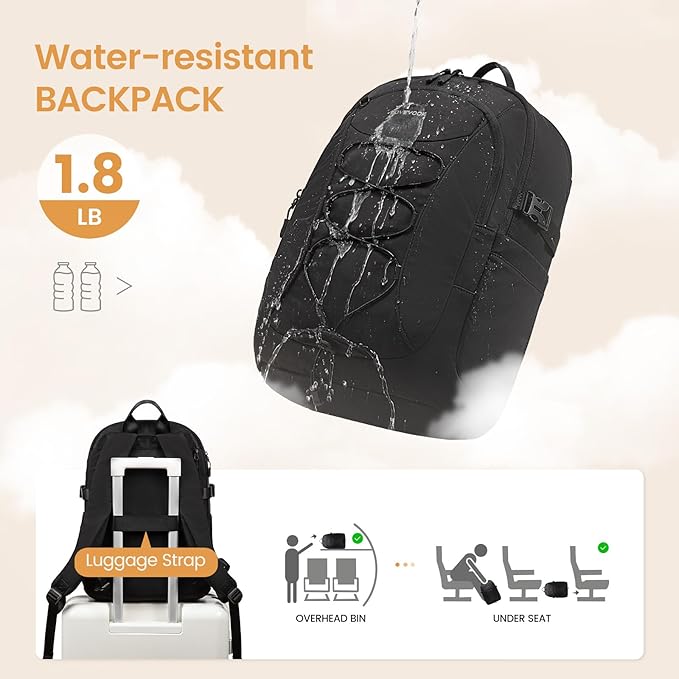 LOVEVOOK Mens Backpack with Giant Tumbler Holder Pocket,17 Inch Everyday Laptop Backpack Commuter Travel Work Computer Bag for Women,Waterproof Hiking College Teacher Back Pack Casual Daypack,Black