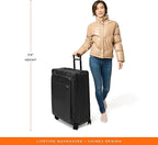 Briggs & Riley 29" Large Expandable Spinner - Checked Luggage for Travel, Suitcases with Wheels, Softside Rolling Bag for Men & Women, Self-Repairing Zipper - Baseline Collection, Black