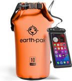 Earth Pak Waterproof Dry Bag - Roll Top Waterproof Backpack Sack Keeps Gear Dry for Kayak with Waterproof Phone Case
