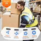 24000mAh Personal Waist Fan, USB Rechargeable Clip The Waist For Working,10 Speed & 40H Cooling and Heatstroke Prevention For Outdoor Travel Camping (gray, 24000mAh)