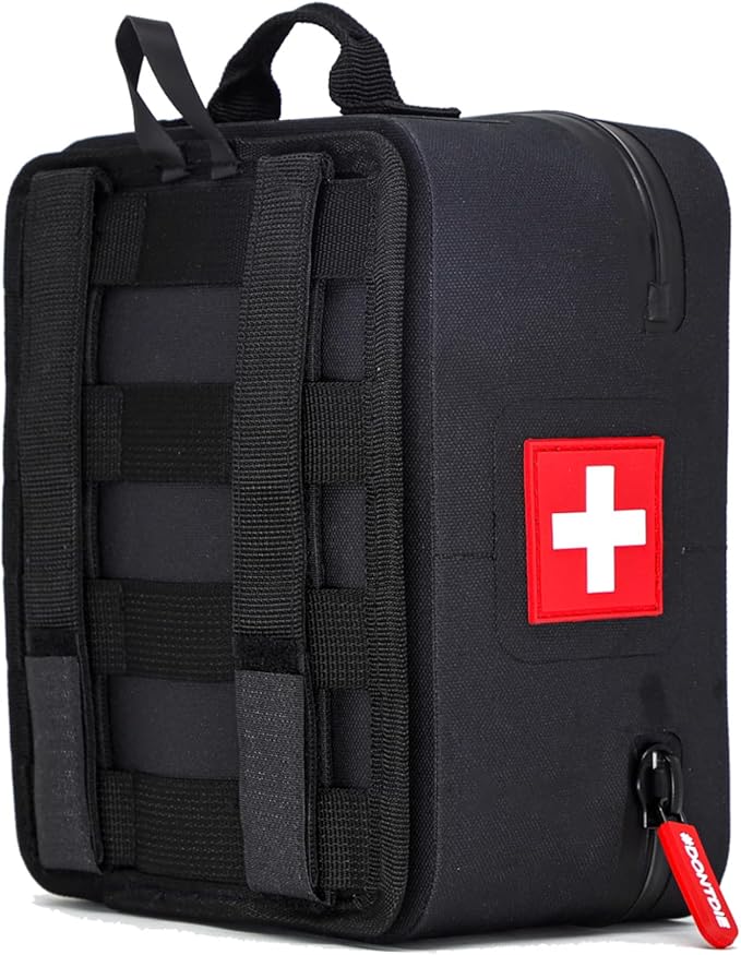 Uncharted Supply Co. First Aid Plus – Waterproof First Aid & Survival Kit with Rip-Away MOLLE Backer – Packed with Medical Supplies & Tools for Trucks, Boats, ATVs, and Outdoor Emergencies