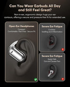EUQQ AI Translation Earbuds, Language Translator Earbuds Real Time for 144 Languages,audifonos traductores inglés español,Bluetooth 5.4 LCD Touch Screen Earphones,Ideal for Travel Business Learning