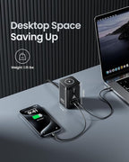 PISEN 4-in-1 Mag-Safe Wireless Charger - 45W GaN Charging Station for Multiple Devices, Qi Certified Mag-Safe Stand Magnetic Wireless Charger Fast Charging for iPhone 16/15/14/13/12, Samsung, AirPods