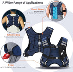 Sportneer Weighted Vest for Women Men: 8lbs/12lbs/15lbs/20lbs/25lbs Weight Vest with Detachable Phone Pouch Rucking Vest for Women Walking Strength Training Muscle Building Weight Loss