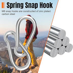 50PCS 2.36" Small Carabiner Clip, Spring Snap Hook, Heavy Duty Galvanized Steel Keychain Carabiner, Locking Climbing Caribiners Clips for Gym, Plant Hanging, Outdoor Camping, Hiking, 260 lbs Capacity