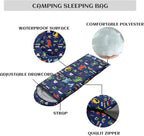 Sleeping Bags for Adults Youth Kids,3D Printing Camping Sleeping Bag for Girls Boys Lightweight Waterproof Cold/Warm Weather Sleeping Bag for 3 Seasons