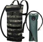 5L Hydration Pack, Water Backpack with 3L Water Bladder, MOLLE System for Outdoor Hiking, Biking, Running