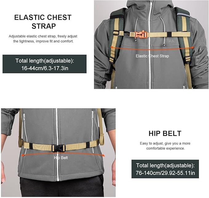 MOUNTAINTOP Hiking Backpack 35L Travel Backpack Lightweight Daypack for Men&Women Outdoor Camping