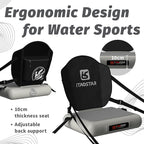 Inflatable SUP Seat with Backrest - Premium Paddle Board Chair for Surfboard, Kayak & Boat, Comfortable Blow Up Seat for Adults & Kids, Lightweight SUP Accessories for Versatile Use