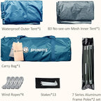 Backpacking Tent for Camping 2/3/4 Person Hiking Ultralight Tent for Waterproof Windproof Outdoor Tents Easy Setup Two Doors Double Layer Lightweight Instant Tents