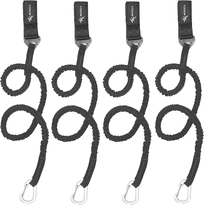 Kayak Paddle Leash Kayak Rod Leash Kayak Paddle Lanyard Stretchable Coiled Lanyard Leash Kayak Fishing Accessories for Kayak and Paddles