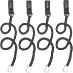 Kayak Paddle Leash Kayak Rod Leash Kayak Paddle Lanyard Stretchable Coiled Lanyard Leash Kayak Fishing Accessories for Kayak and Paddles