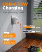 UK Adapters for Travel 2 Pack, TESSAN Type G US to UK Plug Adapter with 4 Outlets 3 USB Charger(1 USB C Port), Power Adaptor for USA to Ireland Scotland Dubai Hong Kong England British Kenya London