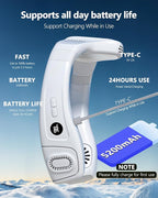 MGUP Neck Air Conditioner with 6 Adjustable levels,Cooling Neck Fan Support 360°Airflow and Cooling Plate,5200mAh Portable Rechargeable Wearable Personal Fan,Fast Cooling for Women/Men