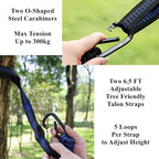 Camping Hammock Double & Single Portable Hammocks Ultralight Nylon Parachute Hammocks with 2 Tree Straps for Backpacking, Travel, Beach, Backyard, Camping, Hiking (Large, Camouflage)