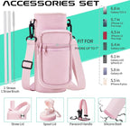 40 oz Insulated Water Bottles with Straw & Auto Chug Lid, Paracord Handle, Metal Flask Keep Cold-48H & Hot-24H, Double Vacuum Stainless Steel Travel Jug with Carrying Case for Gym Workout Running