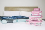 Clear Packing Cubes set of 4 / Packs 7-10 Days of Clothes/Premium PVC Plastic Storage Bags