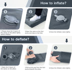 Camping Sleeping Pad, Extra Thick 5 Inch Camping Mat with Pillow Built-in Foot Pump Inflatable Sleeping Pads Compact for Camping Backpacking Hiking Traveling Tent