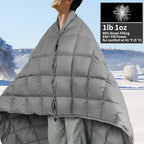 Down Camping Blanket, Muti-Use Outdoor Travel Blanket, Puffy Sleeping Bag Blanket, Waterproof Packable Backpacking Quilt for Camping, Travel, Airplane, Hiking, Picnic, 55''x79''