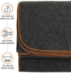Arcturus Military Wool Blanket - Warm, Thick, Washable - Great for Outdoors, Camping, Stadium Blanket, Picnics, Travel - Car & Bushcraft Survival Kits