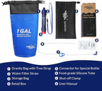 Membrane Solutions Gravity Water Filter 1 Gallon, NSF/ANSI 42&372&401 Certified, 0.1μm Versatile Water Purifier Camping with Adjustable Tree Strap Storage Bag, Survival Gear for Emergency Preparedness