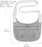 Travel Money Belt Cashsafe Anti Theft Travel Wallet, Fanny Packs for Passport Holder Hidden Under Clothes, Running Bag to Carry Phone Keys (Grey)