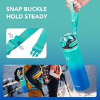 Enerbone 24 oz Insulated Water Bottle, Stainless Steel Bottle with Carrying Strap, Double-Wall Vacuum Insulation Design, Leakproof Sports Bottle with Straw, Keep Drinks Cold or Hot for Hours