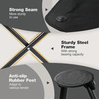 REDCAMP 2 Pack Extra Wide Camping stools, Oversized Surface Tripod Stools for Adulit for Fishing Hunting Backpacking Camping,Black