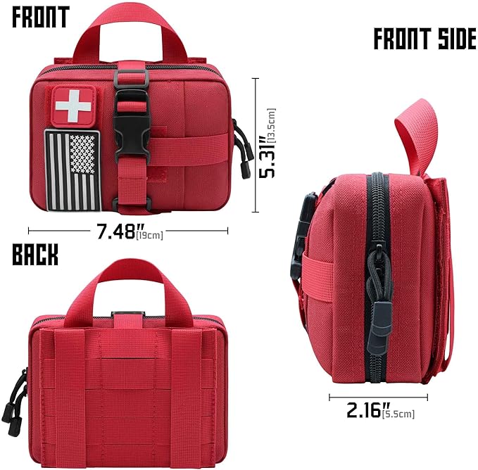 Upgrade Molle Rip Away Ifak Pouch, Tactical Small Belt First Aid Pouch Medical Utility EMT Pouch Only