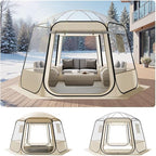 VEVOR Pop up Sports Tent, 8 Sizes Optional Clear Bubble Tent for 1-6 Person, Waterproof Outdoor Pod with Floor Mat & Top Cover, Garden Igloo Dome Tents Camping Shelter for Sports Watching