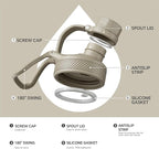 IDEUS Insulated Stainless Steel Water Bottle with 2 Leak-Proof Lids, Thermal Water Flask for Hiking Biking, 18oz, Celadon