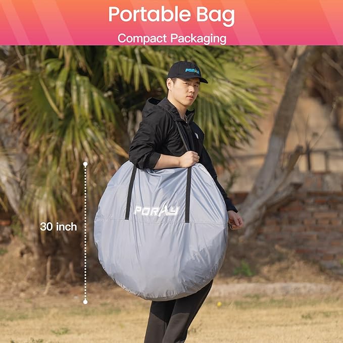 Porayhut Pop up Screen House Tent Sun Shelter with Breathable Mesh Doors,Portable Camping Tent with Detachable Waterproof Floor,10x10FT Screen Canopy Outdoor for Family Friends Party