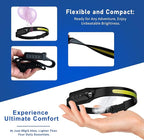 Headlamp Rechargeable (3-Pack), LED Head Lamp Flashlight, 230° Wide Beam Headband Light, 400 Lumen Super Bright, Waterproof Headlight, 5 Modes for Running, Fishing, Hiking, Camping