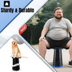 Doseno Upgraded Foldable Stool Thickened Set of 2, Portable Collapsible Stool Retractable Stool, Foldable Portable Collapsible Chair for Fishing, Hiking Tours, BBQ, Parties, Outdoor Activities (Blue)