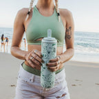 BOTTLE BOTTLE Insulated Water Bottle 24oz with Straw Lid and Handle for Sports Travel Gym Stainless Steel Water Bottles Double-Wall Vacuum Metal Leak Proof BPA-Free