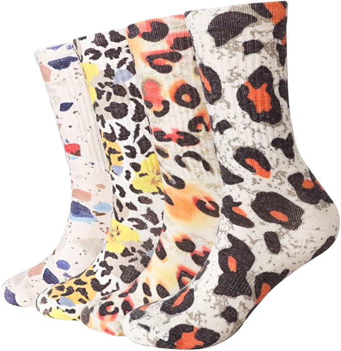 EnerWear 4 Pack Women's Merino Wool Outdoor Hiking Trail Crew Sock