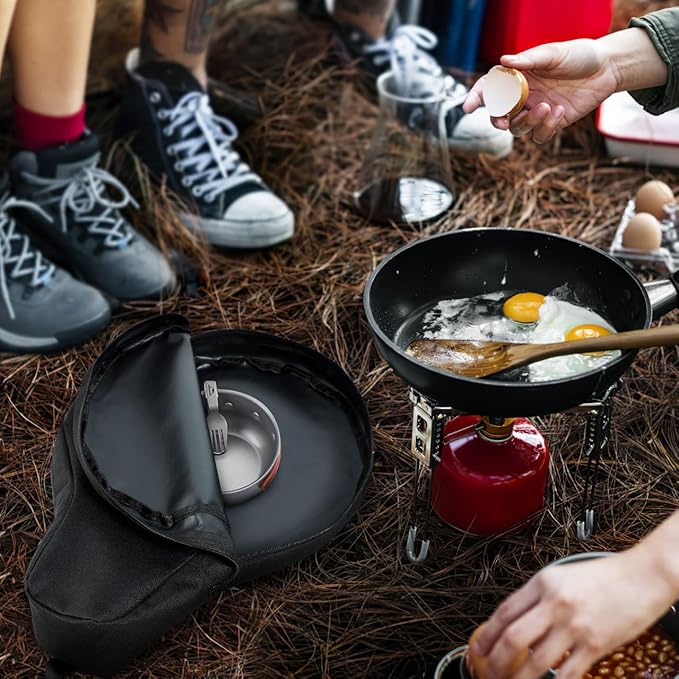 Hemoton Cast Iron Skillet Bag Heavy Duty Chef Bag Outdoor Camping Cookware Storage Organizers Multi- Cooking Utensils Container