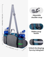 WATERFLY Fanny Pack Waist Bag: Fannie Pack 2 Water Bottle Holders Lumbar Belt Hiking Walking Running Jogging Camping Large Woman Man (Bottle Not Included)